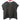 Black textured sweater on a hanger against a white background