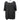 Black sweater with decorative embellishments on a mannequin against a white background