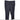 Navy blue dress pants on a hanger against a white background