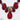 Sorrelli Large Crystal Statement Necklace Red/Silver